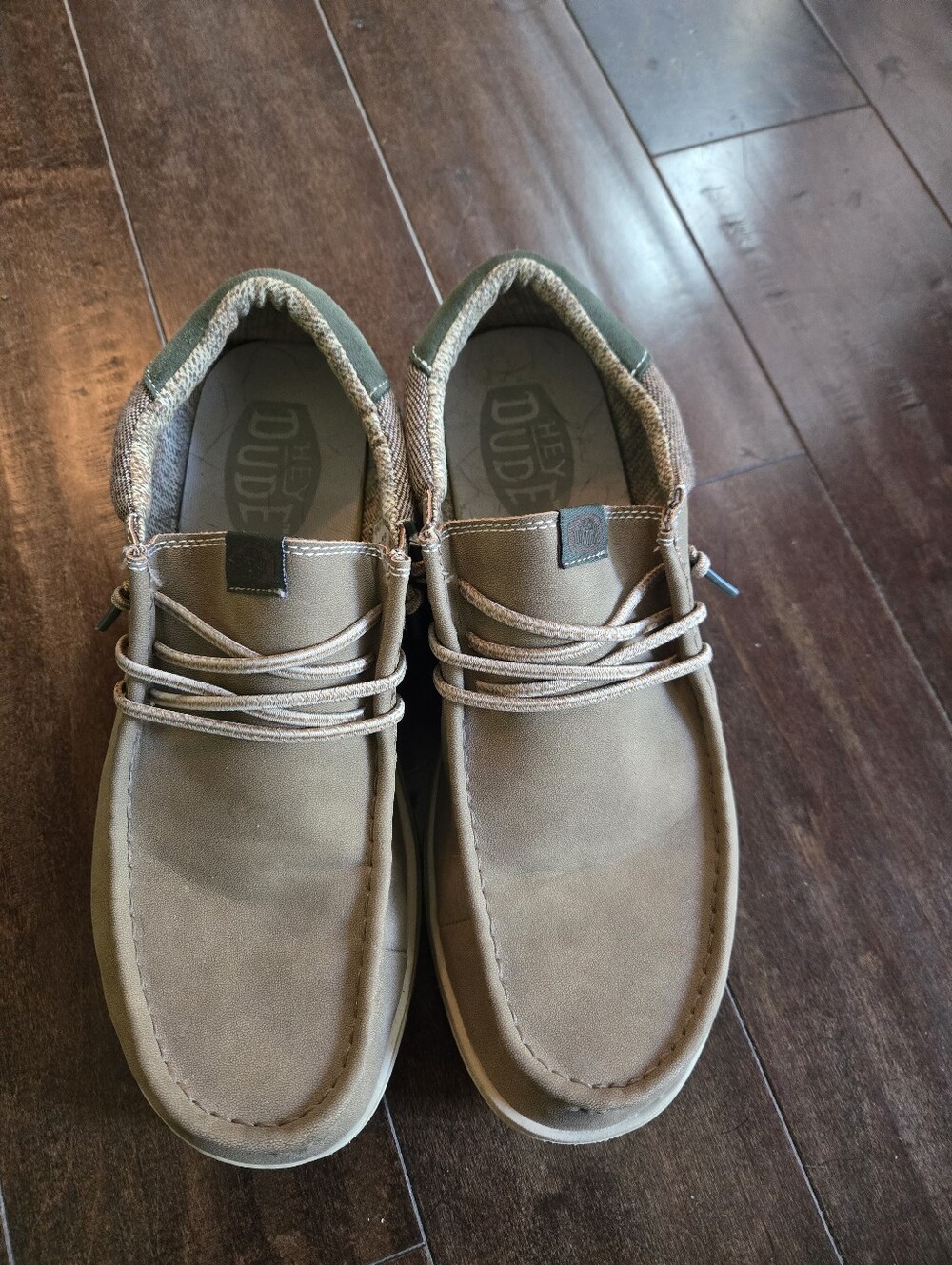 Hey Dude Tan Brown Men's Casual Lace Moc Shoes Size 12